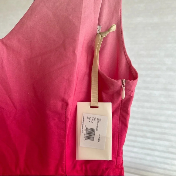 Blanca Luz Milano Ombré V Neckline Fit Flare Dress Magenta Burgundy IT 40 2 NWT - Picture 6 of 10